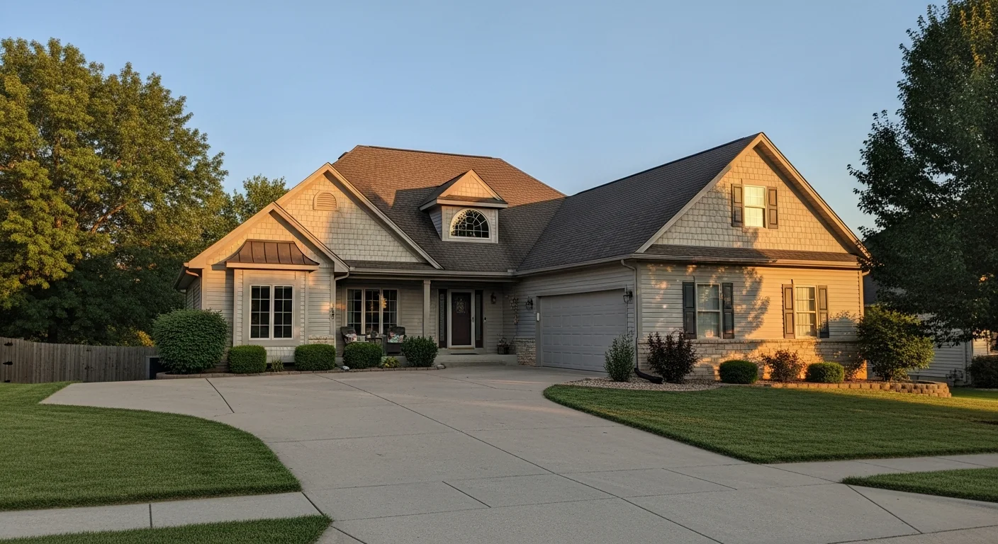 A well-maintained residential home in Republic, Missouri with a clear driveway and landscaping.